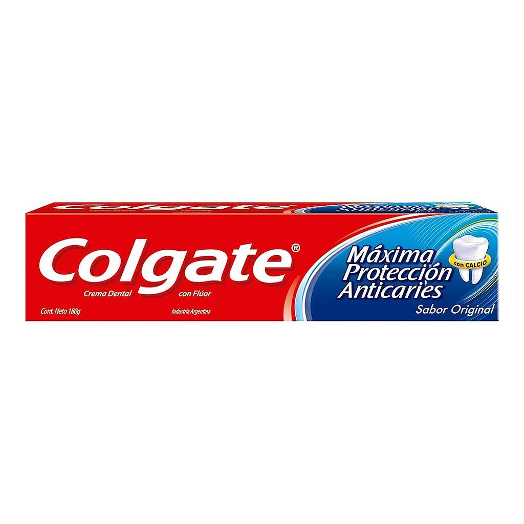 CREMA DENTAL COLGATE MAXIMA PROTECCION ANTICARIES TUBO 90 GR.