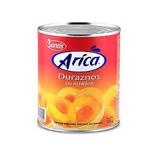 CONSERVA DURAZNOS ARICA 820 GR.