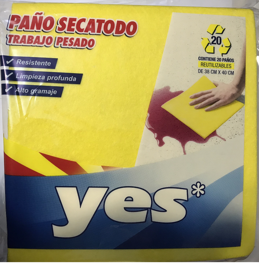 PAÑOS YES SECATODO 20 UND.