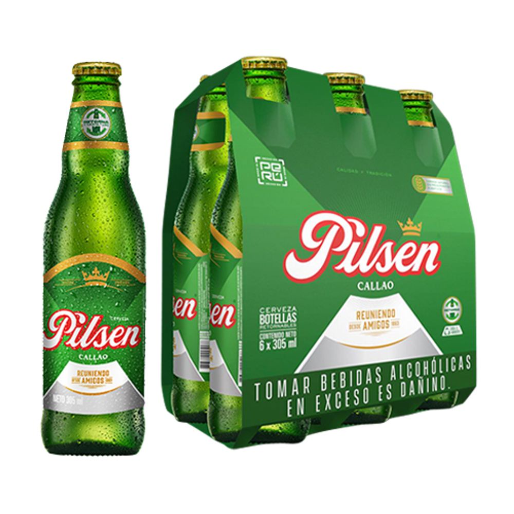 CERVEZA PILSEN CALLAO BOTELLA 310 ML.
