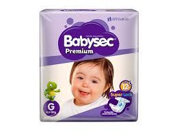 PAÑALES BABYSEC PREMIUM SUPER LOCK &quot;G&quot; 58 UND.