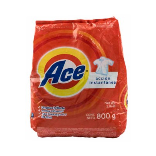DETERGENTE EN POLVO ACE 750 GR