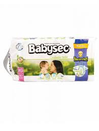 PAÑALES BABYSEC CUIDADO TOTAL &quot;XG&quot; 40 UND. 