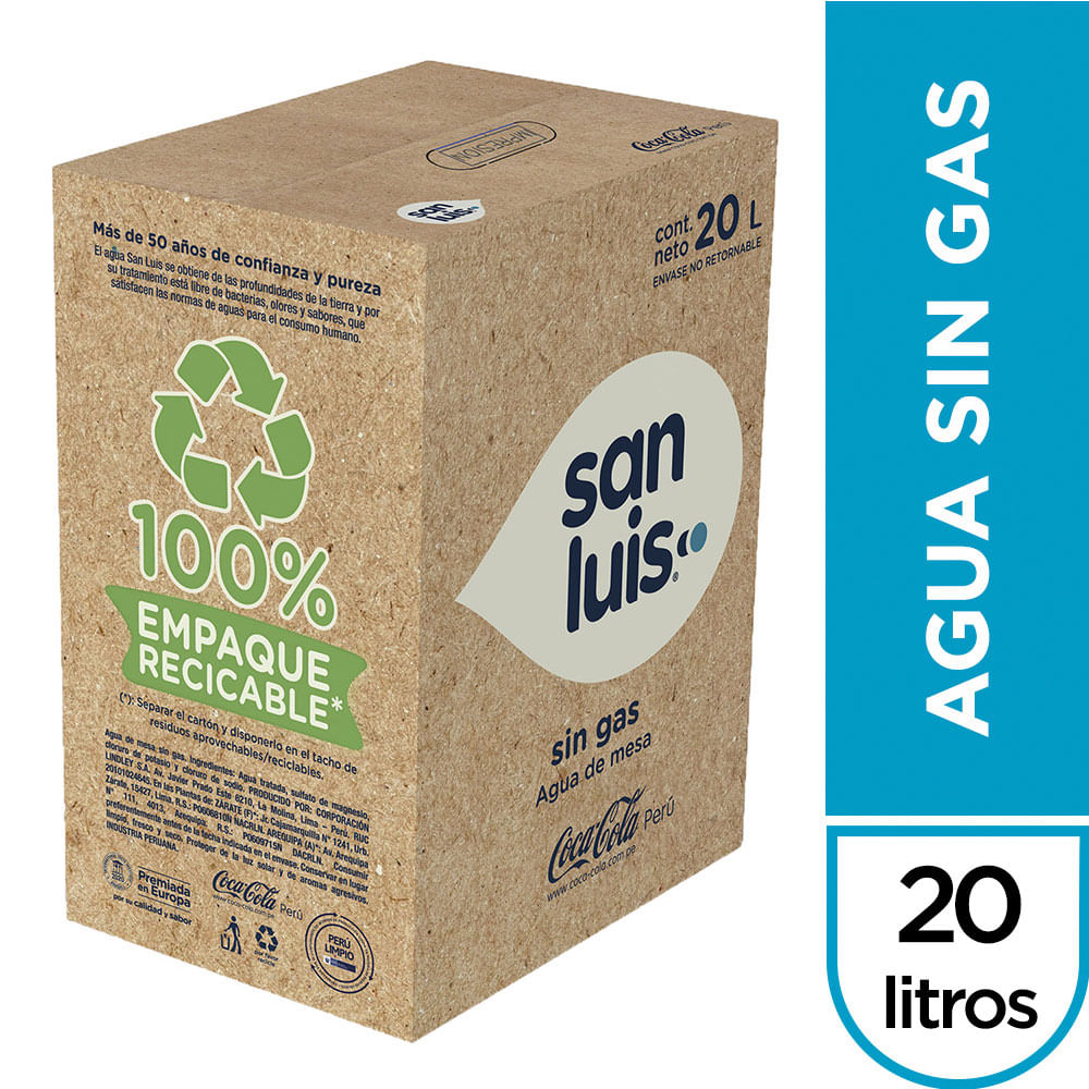 AGUA SAN LUIS CAJA 20 LT.