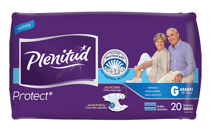 PAÑALES PLENITUD MORADO &quot;G&quot; 20 UND.