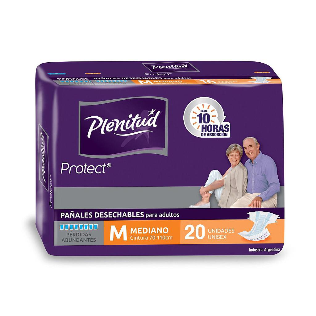 PAÑALES PLENITUD MORADO &quot;M&quot; 20 UND. 