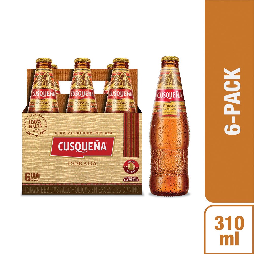 CERVEZA CUSQUEÑA DORADA BOTELLA 310ML. 