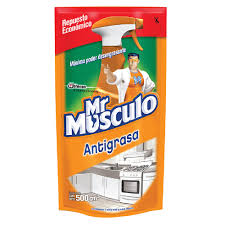 LIMPIADOR MR MUSCULO SACA GRASA SACHET VERDE 500 ML. 