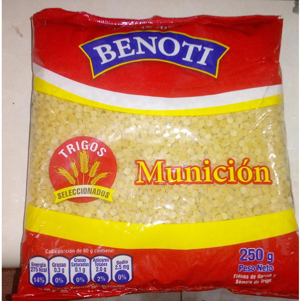 FIDEOS BENOTTI MUNICION 250 GR. 