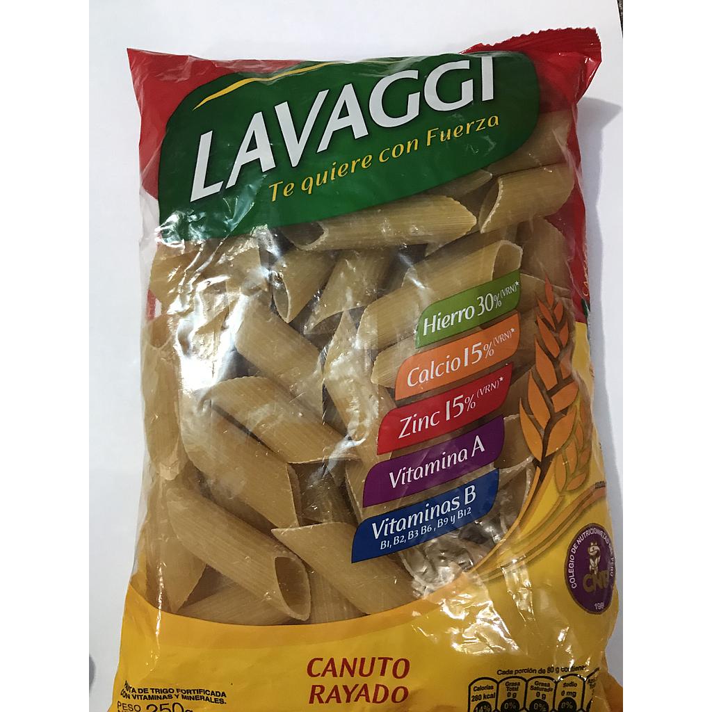 FIDEOS LAVAGGI CANUTO RAYADO 250 GR.