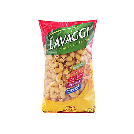 FIDEOS LAVAGGI CODO RAYADO 250 GR.