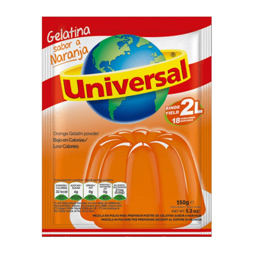 GELATINA UNIVERSAL NARANJA 130 GR.