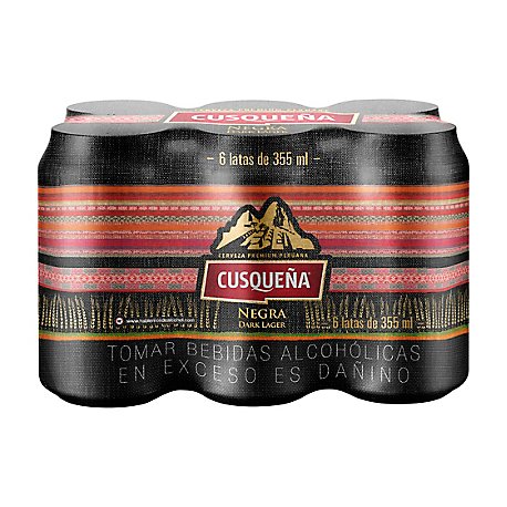 CERVEZA CUSQUEÑA NEGRA LATA 355 ML.