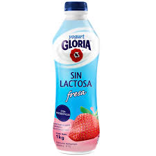 YOGURT GLORIA SIN LACTOSA 1 LT. FRESA