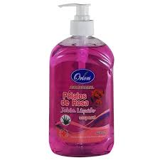 JABON LIQUIDO ORION PETALOS ROSA 444 ML.